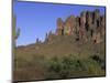 Superstition Mountains, Lost Dutchman State Park, Arizona, USA-Kristin Mosher-Mounted Photographic Print