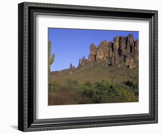 Superstition Mountains, Lost Dutchman State Park, Arizona, USA-Kristin Mosher-Framed Photographic Print