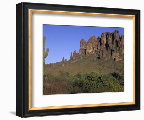 Superstition Mountains, Lost Dutchman State Park, Arizona, USA-Kristin Mosher-Framed Photographic Print