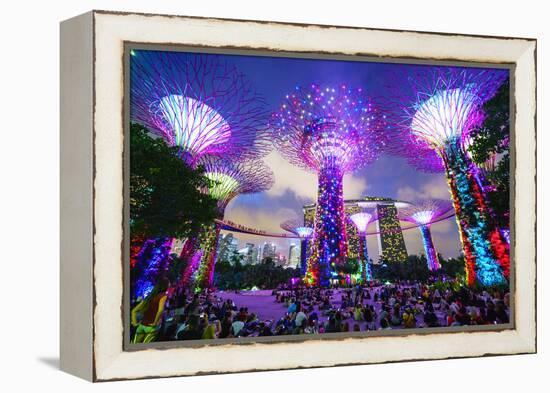 Supertree Grove in the Gardens by the Bay, a Futuristic Botanical Gardens and Park-Fraser Hall-Framed Premier Image Canvas