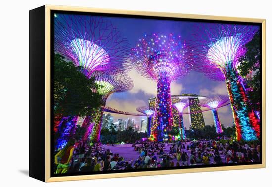 Supertree Grove in the Gardens by the Bay, a Futuristic Botanical Gardens and Park-Fraser Hall-Framed Premier Image Canvas