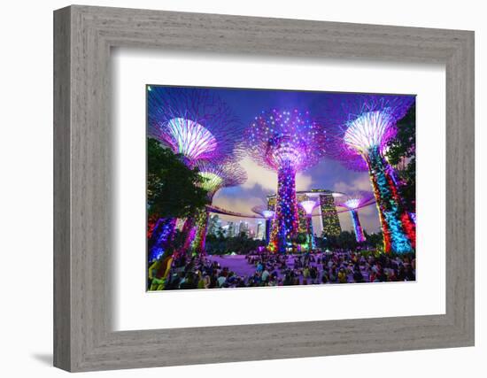 Supertree Grove in the Gardens by the Bay, a Futuristic Botanical Gardens and Park-Fraser Hall-Framed Photographic Print