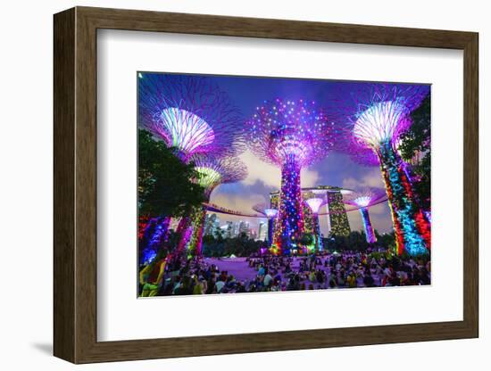 Supertree Grove in the Gardens by the Bay, a Futuristic Botanical Gardens and Park-Fraser Hall-Framed Photographic Print