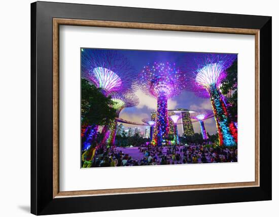 Supertree Grove in the Gardens by the Bay, a Futuristic Botanical Gardens and Park-Fraser Hall-Framed Photographic Print