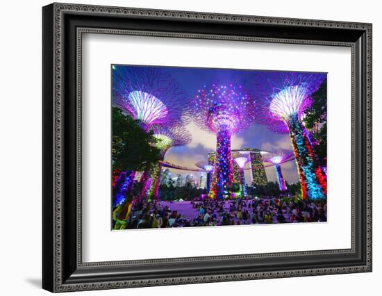 Supertree Grove in the Gardens by the Bay, a Futuristic Botanical Gardens and Park-Fraser Hall-Framed Photographic Print