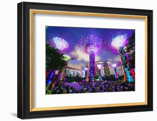 Supertree Grove in the Gardens by the Bay, a Futuristic Botanical Gardens and Park-Fraser Hall-Framed Photographic Print