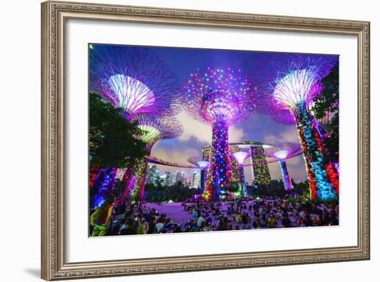 Supertree Grove in the Gardens by the Bay, a Futuristic Botanical Gardens and Park-Fraser Hall-Framed Photographic Print