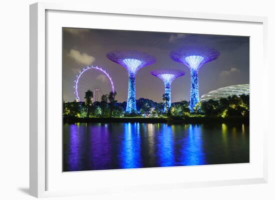 Supertree Grove in the Gardens by the Bay, a Futuristic Botanical Gardens and Park-Fraser Hall-Framed Photographic Print