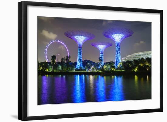 Supertree Grove in the Gardens by the Bay, a Futuristic Botanical Gardens and Park-Fraser Hall-Framed Photographic Print