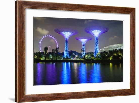 Supertree Grove in the Gardens by the Bay, a Futuristic Botanical Gardens and Park-Fraser Hall-Framed Photographic Print