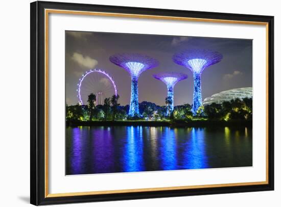 Supertree Grove in the Gardens by the Bay, a Futuristic Botanical Gardens and Park-Fraser Hall-Framed Photographic Print