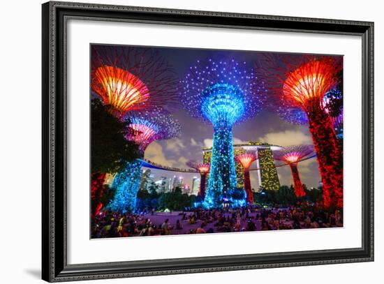 Supertree Grove in the Gardens by the Bay, a Futuristic Botanical Gardens and Park-Fraser Hall-Framed Photographic Print