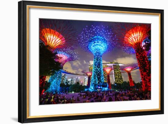 Supertree Grove in the Gardens by the Bay, a Futuristic Botanical Gardens and Park-Fraser Hall-Framed Photographic Print