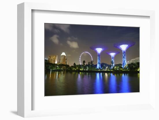 Supertree Grove in the Gardens by the Bay, a Futuristic Botanical Gardens and Park-Fraser Hall-Framed Photographic Print