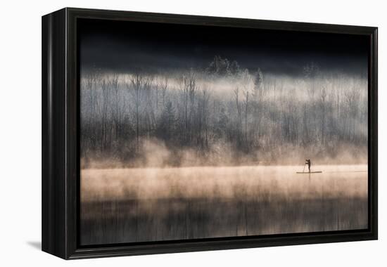 Suping on Bohinj Lake-Miha Pavlin-Framed Premier Image Canvas