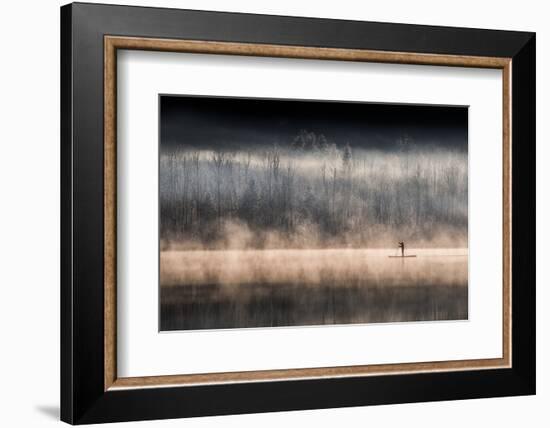 Suping on Bohinj Lake-Miha Pavlin-Framed Photographic Print