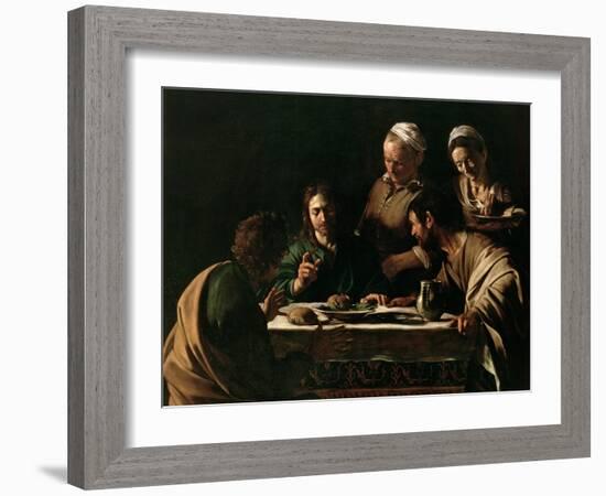 Supper at Emmaus, 1606-Caravaggio-Framed Giclee Print