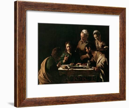 Supper at Emmaus, 1606-Caravaggio-Framed Giclee Print