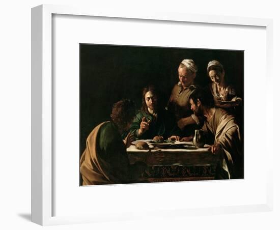 Supper at Emmaus, 1606-Caravaggio-Framed Giclee Print