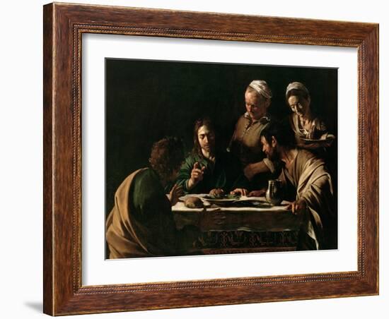 Supper at Emmaus, 1606-Caravaggio-Framed Giclee Print