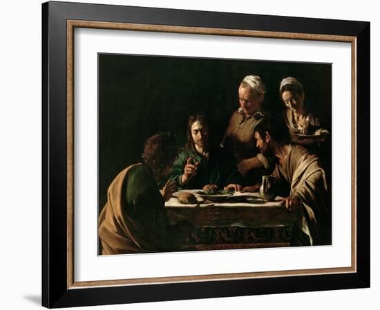 Supper at Emmaus, 1606-Caravaggio-Framed Giclee Print