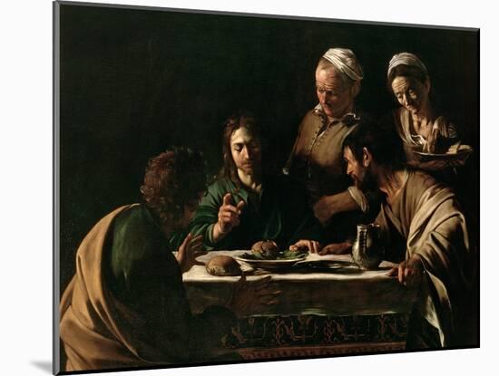 Supper at Emmaus, 1606-Caravaggio-Mounted Giclee Print