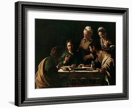 Supper at Emmaus, 1606-Caravaggio-Framed Giclee Print