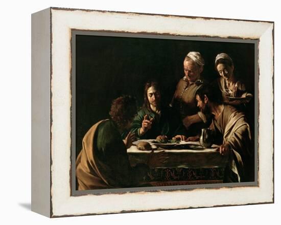 Supper at Emmaus, 1606-Caravaggio-Framed Premier Image Canvas
