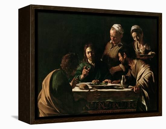 Supper at Emmaus, 1606-Caravaggio-Framed Premier Image Canvas