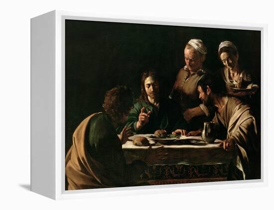 Supper at Emmaus, 1606-Caravaggio-Framed Premier Image Canvas