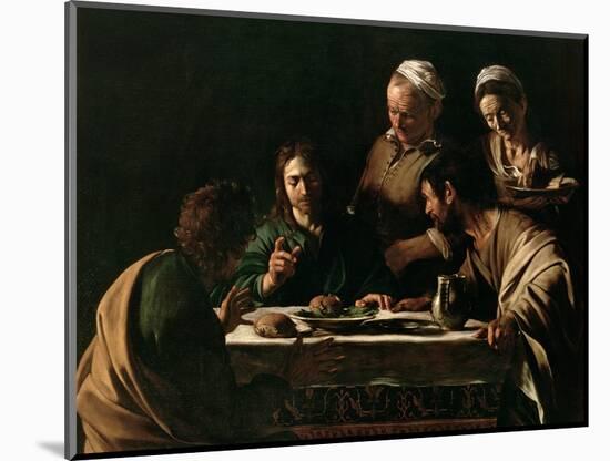 Supper at Emmaus, 1606-Caravaggio-Mounted Premium Giclee Print