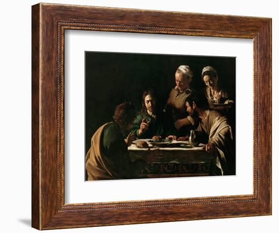 Supper at Emmaus, 1606-Caravaggio-Framed Giclee Print