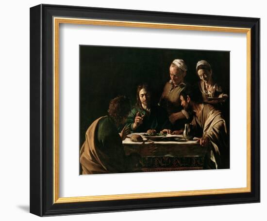 Supper at Emmaus, 1606-Caravaggio-Framed Giclee Print