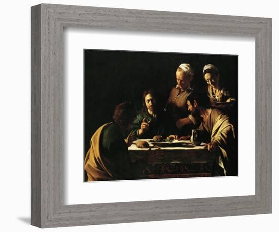 Supper at Emmaus, 1606-Caravaggio-Framed Premium Giclee Print