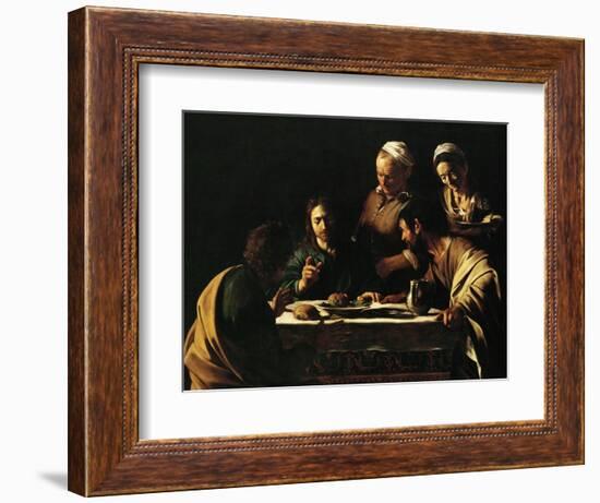 Supper at Emmaus, 1606-Caravaggio-Framed Premium Giclee Print