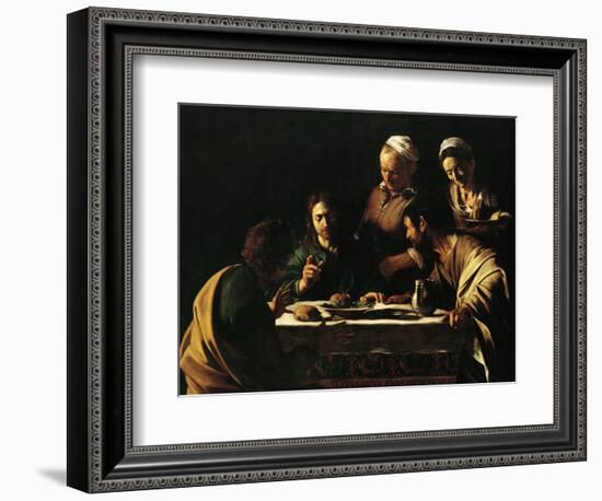 Supper at Emmaus, 1606-Caravaggio-Framed Premium Giclee Print