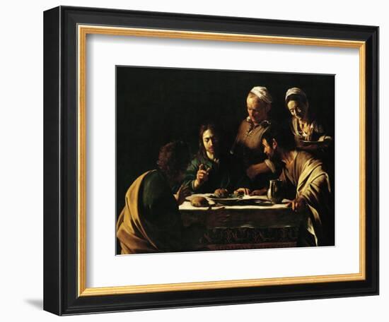 Supper at Emmaus, 1606-Caravaggio-Framed Premium Giclee Print