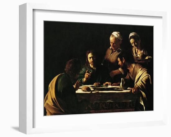 Supper at Emmaus, 1606-Caravaggio-Framed Premium Giclee Print