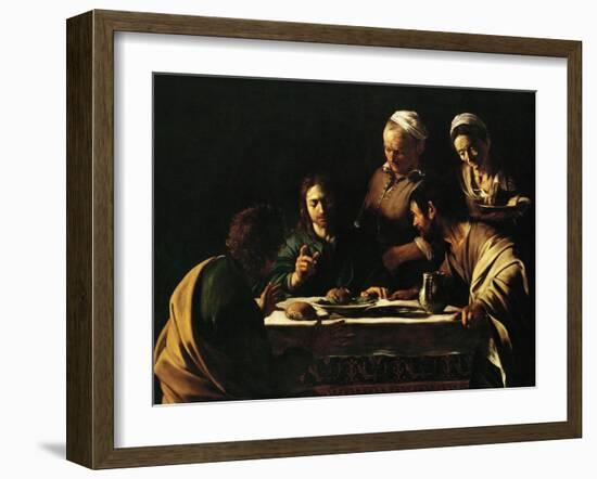 Supper at Emmaus, 1606-Caravaggio-Framed Giclee Print