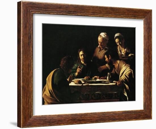 Supper at Emmaus, 1606-Caravaggio-Framed Giclee Print