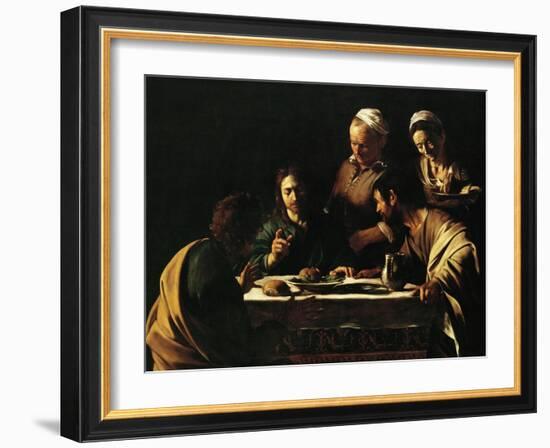 Supper at Emmaus, 1606-Caravaggio-Framed Giclee Print