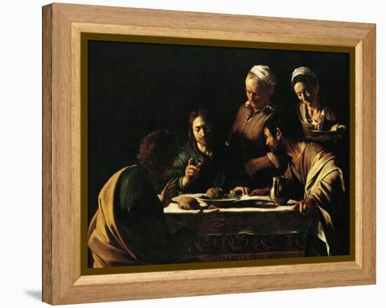 Supper at Emmaus, 1606-Caravaggio-Framed Premier Image Canvas