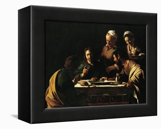 Supper at Emmaus, 1606-Caravaggio-Framed Premier Image Canvas