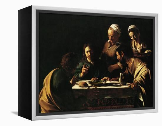 Supper at Emmaus, 1606-Caravaggio-Framed Premier Image Canvas