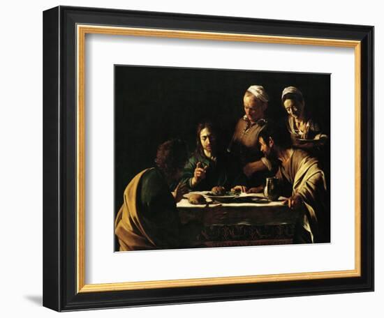 Supper at Emmaus, 1606-Caravaggio-Framed Giclee Print