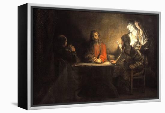 Supper at Emmaus, 1648, by Rembrandt Van Rijn (1606-1669)-null-Framed Premier Image Canvas