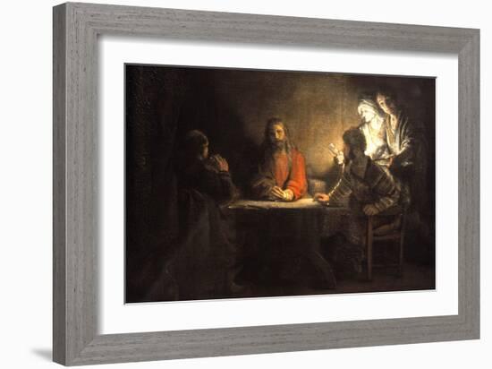 Supper at Emmaus, 1648, by Rembrandt Van Rijn (1606-1669)-null-Framed Giclee Print