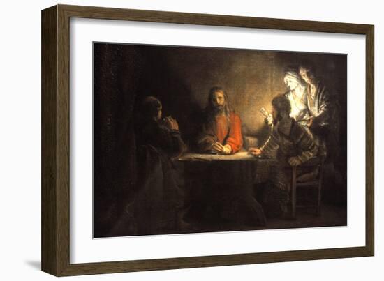 Supper at Emmaus, 1648, by Rembrandt Van Rijn (1606-1669)-null-Framed Giclee Print