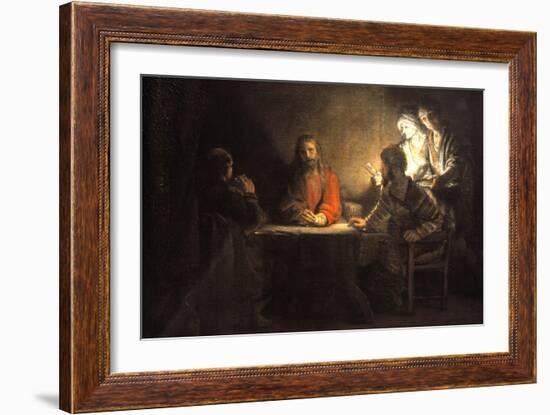 Supper at Emmaus, 1648, by Rembrandt Van Rijn (1606-1669)-null-Framed Giclee Print