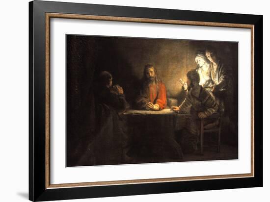 Supper at Emmaus, 1648, by Rembrandt Van Rijn (1606-1669)-null-Framed Giclee Print